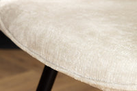 AVIGNON Drehbarer Retro Stuhl Chenille Metallbeine