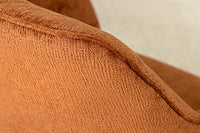 AVIGNON Drehbarer Retro Stuhl Chenille Metallbeine