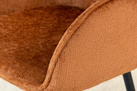 AVIGNON Drehbarer Retro Stuhl Chenille Metallbeine