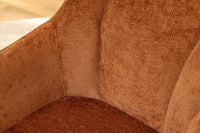 AVIGNON Drehbarer Retro Stuhl Chenille Metallbeine