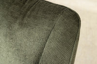 AVIGNON Drehbarer Retro Stuhl Chenille Metallbeine