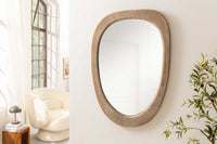 ORGANIC Design Spiegel  105cm natur beige Pinienholz abgerundeter Rahmen Wandspiegel