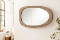 ORGANIC Design Spiegel  105cm natur beige Pinienholz abgerundeter Rahmen Wandspiegel