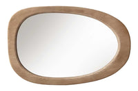 ORGANIC Design Spiegel  105cm natur beige Pinienholz abgerundeter Rahmen Wandspiegel