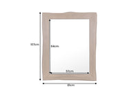 MAMMUT Massiver Spiegel 100cm braun Akazienholz Baumkante Wandspiegel