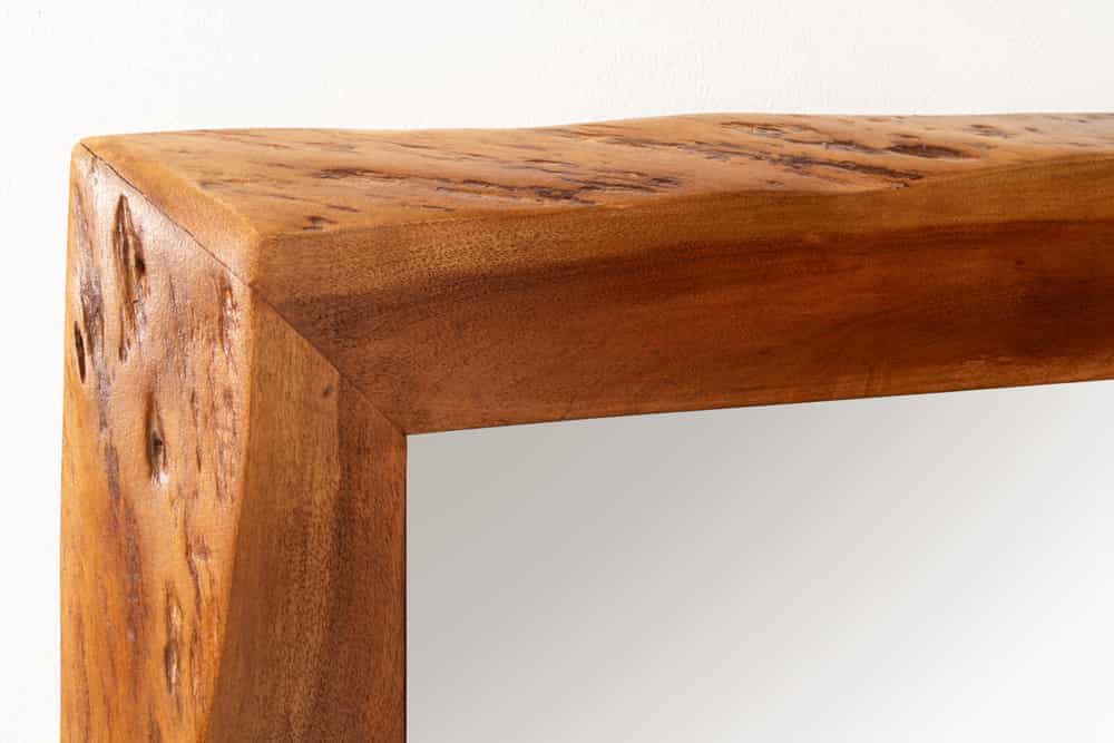 MAMMUT Massiver Spiegel 160cm braun Akazienholz Baumkante Wandspiegel