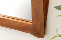 MAMMUT Massiver Spiegel 160cm braun Akazienholz Baumkante Wandspiegel
