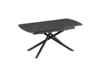 MIKADO Ausziehbarer Esstisch 180-230cm graphit Keramik schwarz Sterngestell
