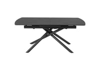 MIKADO Ausziehbarer Esstisch 180-230cm graphit Keramik schwarz Sterngestell