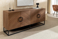 ORGANIC LIVING Solid sideboard 175cm mango wood organic design