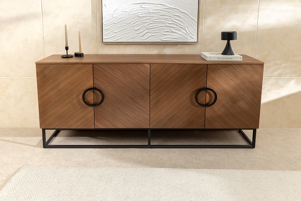 ORGANIC LIVING Solid sideboard 175cm mango wood organic design