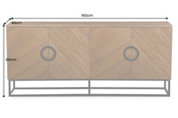 ORGANIC LIVING Solid sideboard 175cm mango wood organic design