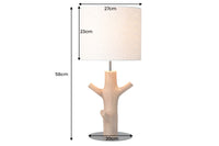 EUPHORIA Handcrafted driftwood table lamp 45cm beige with linen shade