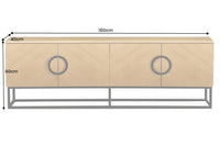 ORGANIC LIVING Solid sideboard 175cm mango wood organic design
