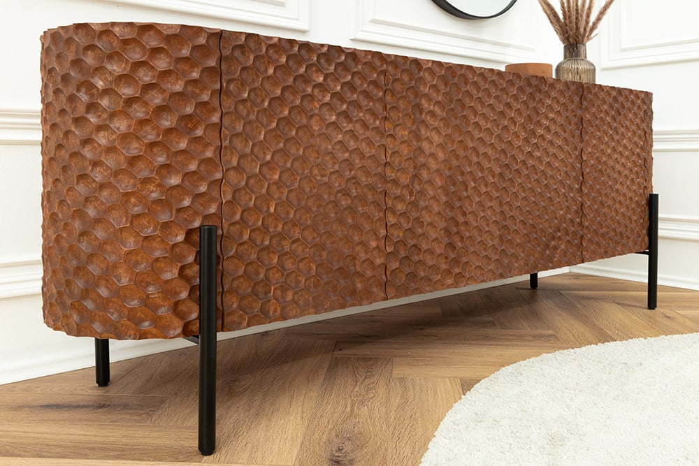 ORGANIC LIVING Solid sideboard 175cm mango wood organic design