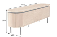 ORGANIC LIVING Solid sideboard 175cm mango wood organic design