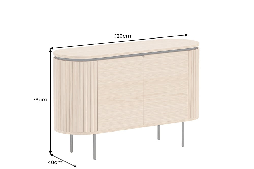 ORGANIC LIVING Solid sideboard 175cm mango wood organic design