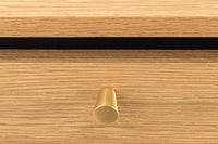 ATELIER Moderner Couchtisch 120cm natur Eiche schwarz mit zwei Schubladen
