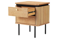 ATELIER Moderner Nachttisch  55cm Eiche Beistelltisch mit Schubladen