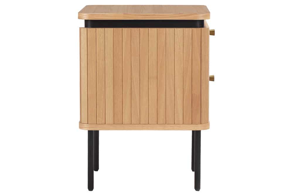 ATELIER Moderner Nachttisch  55cm Eiche Beistelltisch mit Schubladen