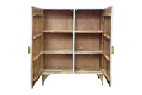GOLDEN SUNSET Handcrafted highboard 120cm black gold mango wood