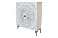 GOLDEN SUNSET Handcrafted highboard 120cm black gold mango wood