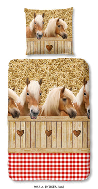 Kinderbettwäsche Horses Bettwäsche-Set
