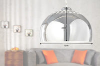 CHROME BALL Designer Hängelampe 32cm chrom Pendelleuchte Modern Design