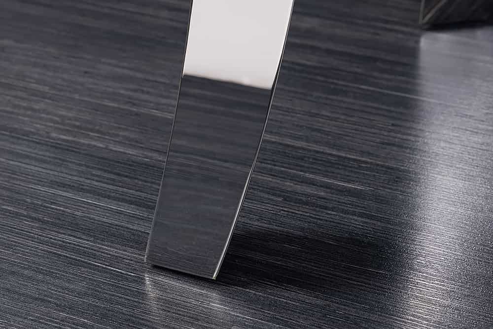 MODERN BAROCK Design Konsolentisch 140cm natur chrom Teakholz Edelstahl Glasplatte