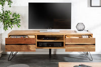 WAVE Design TV Board 160cm black mango solid wood