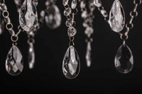Eleganter Kronleuchter DIAMONDS S 40cm silber Acryl 5-armig Barock Design