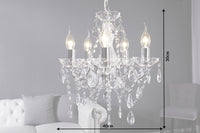 Eleganter Kronleuchter DIAMONDS S 40cm schwarz Acryl 5-armig Barock Design
