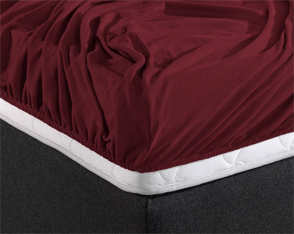 Fitted sheet DOUBLE JERSEY FITTED SHEET made of 100% cotton