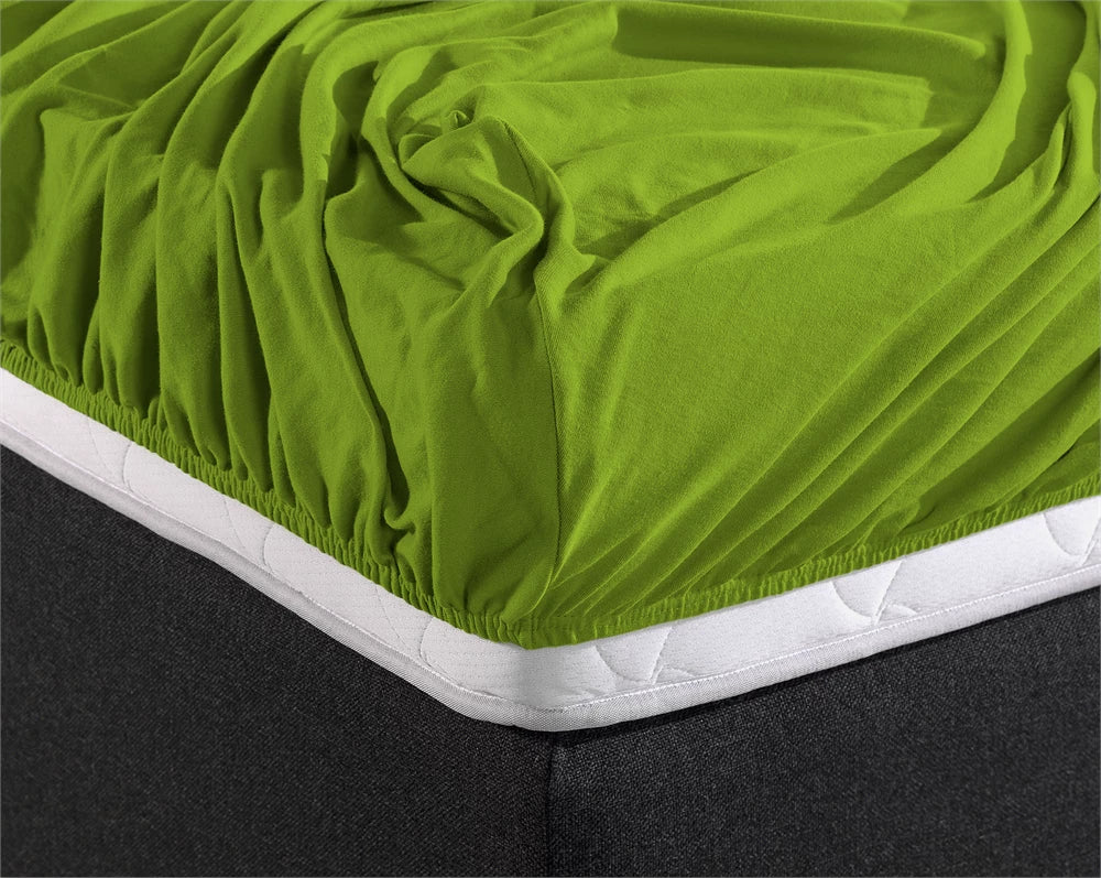 Fitted sheet DOUBLE JERSEY FITTED SHEET made of 100% cotton