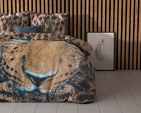 Bettwäsche Set Bettbezug und Kissen - Cheetah Taupe