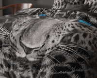 Bettwäsche Gepard Grau Bettbezug mit Kissenbezug