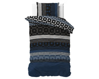 Berna Bettbezug Scanda Marineblau mit Kissenbezug