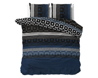 Berna Bettbezug Scanda Marineblau mit Kissenbezug