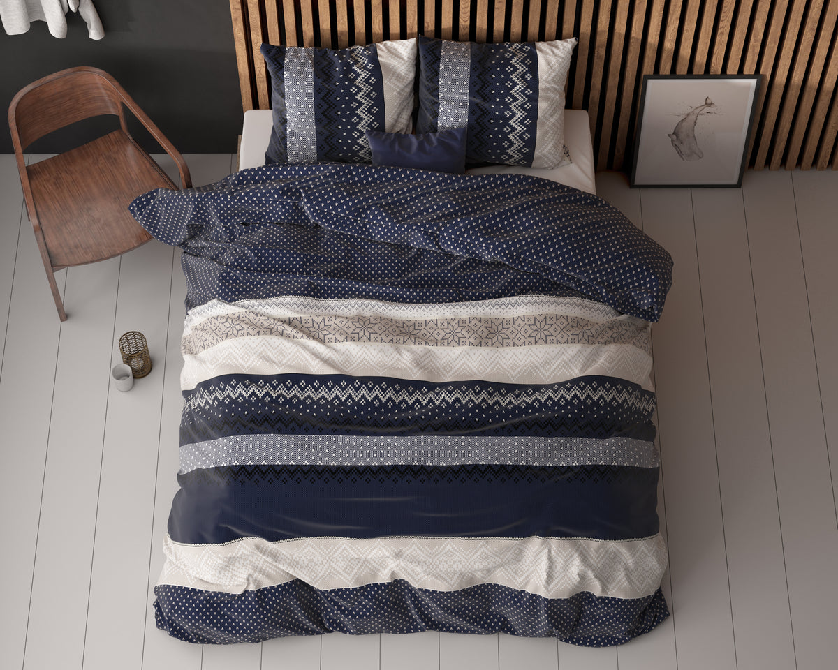 Bettwäsche Set Bettbezug und Kissen - Elisabeth Navy