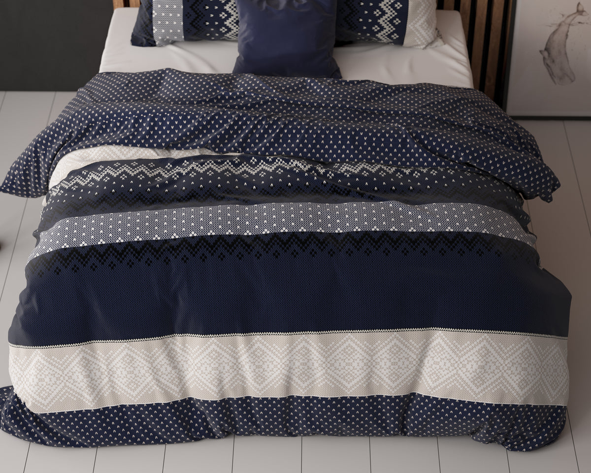Bettwäsche Set Bettbezug und Kissen - Elisabeth Navy