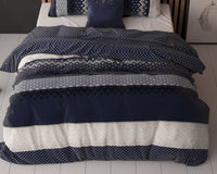Bettwäsche Set Bettbezug und Kissen - Elisabeth Navy
