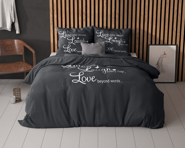 Live, laugh and love Bettbezug mit Kissenbezug
