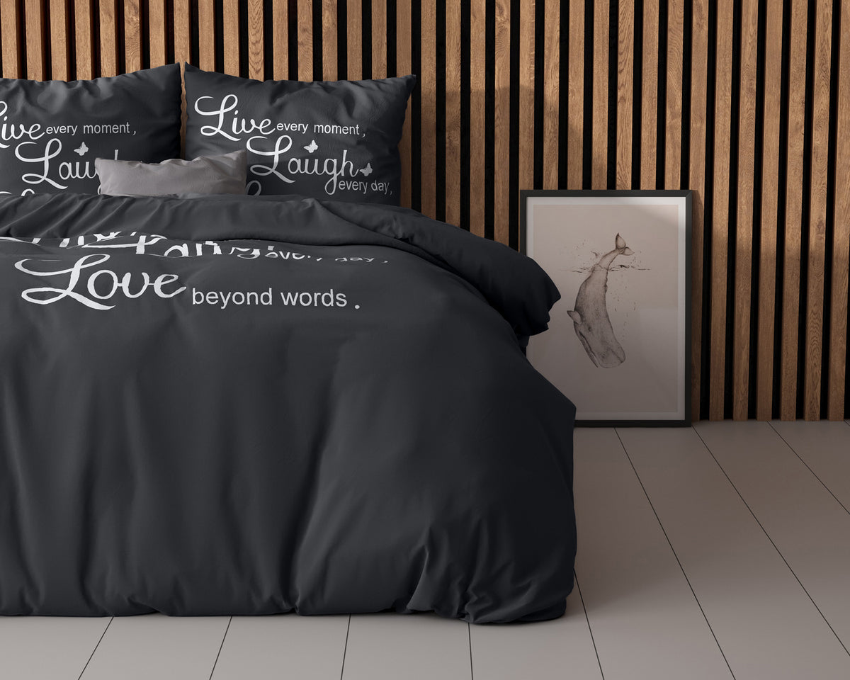 Live, laugh and love Bettbezug mit Kissenbezug