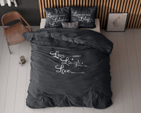 Live, laugh and love Bettbezug mit Kissenbezug