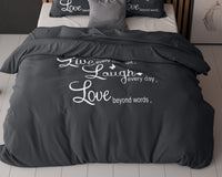 Live, laugh and love Bettbezug mit Kissenbezug