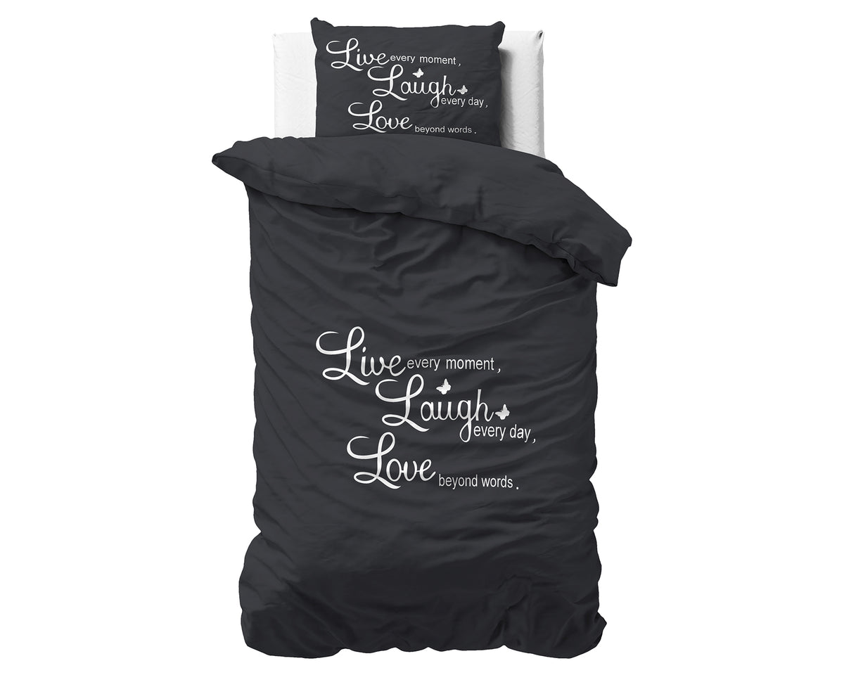 Live, laugh and love Bettbezug mit Kissenbezug