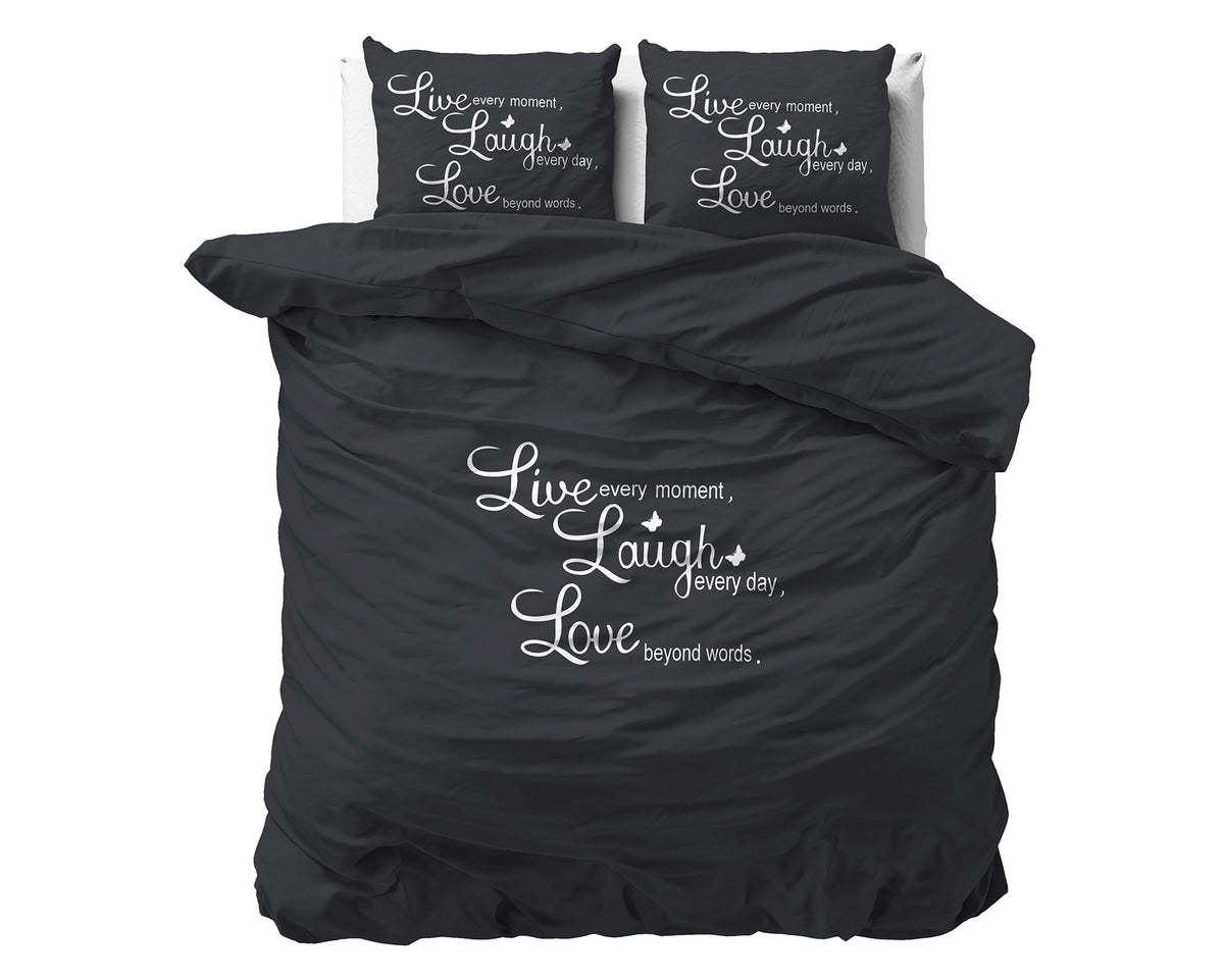 Live, laugh and love Bettbezug mit Kissenbezug