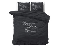 Live, laugh and love Bettbezug mit Kissenbezug