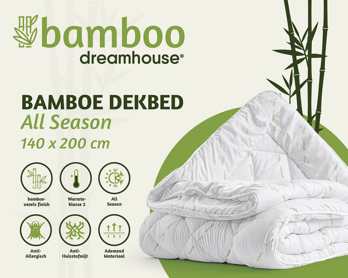 Bali Bambus Bettdecke Weiß
