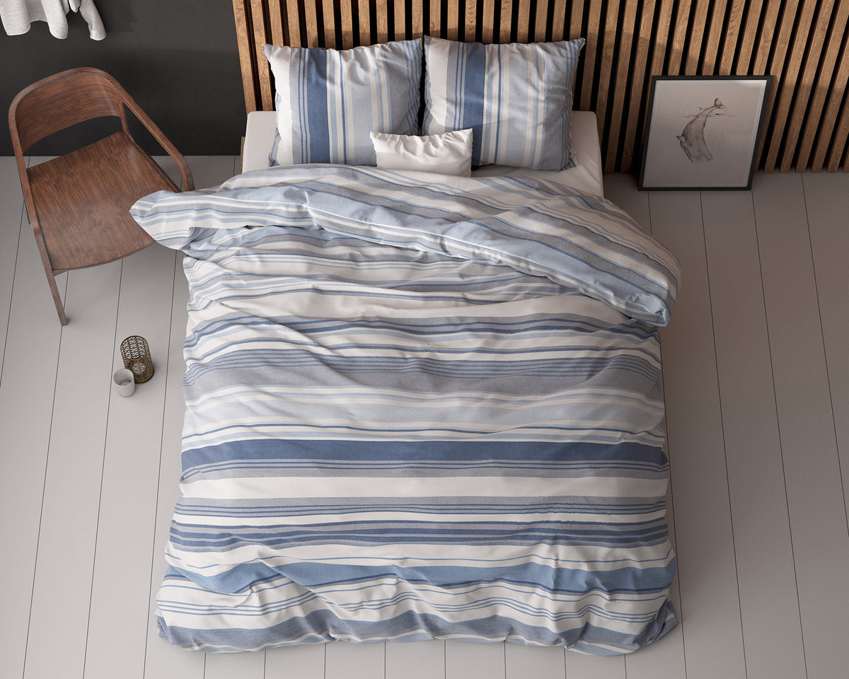 Stripy Bettbezug mit Kissenbezug